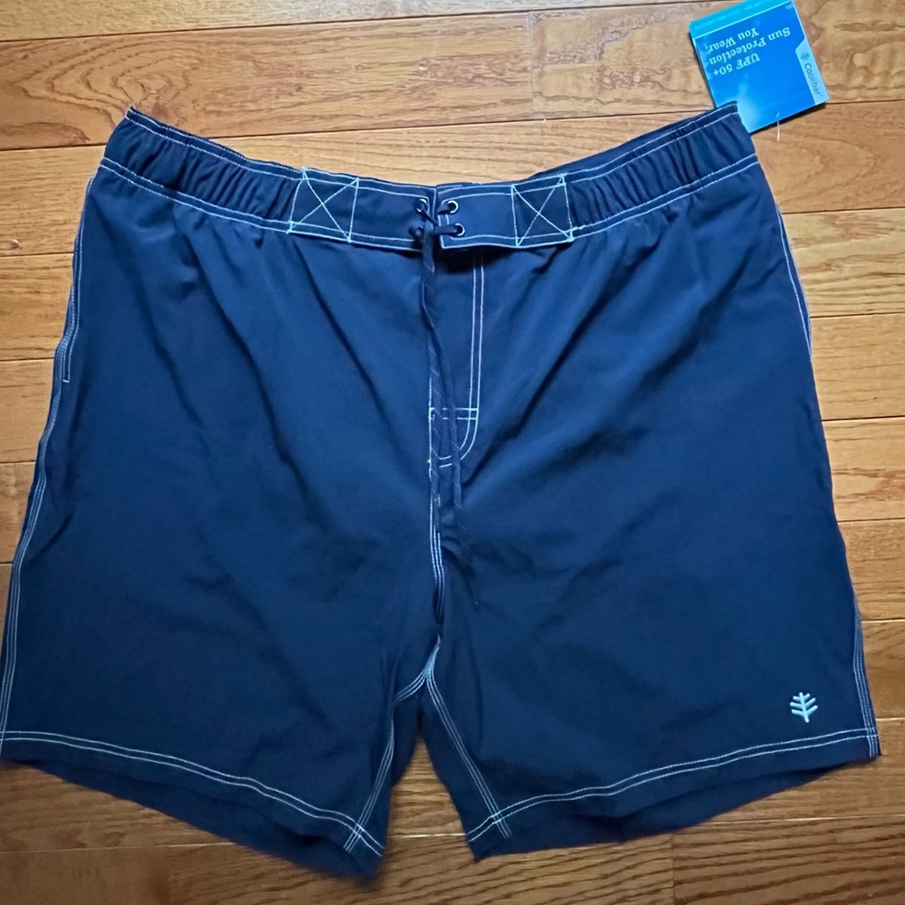 Coolibar Blue Mens Bathing Trunks